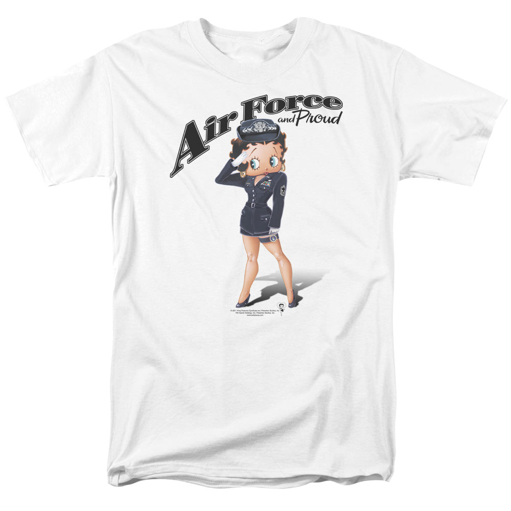 Betty Boop - Air Force Boop - Short Sleeve Adult 18/1 - White T-shirt