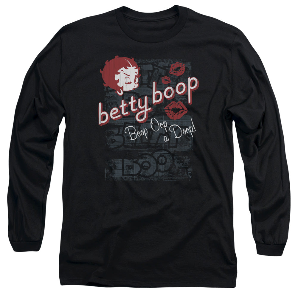 Betty Boop - Boop Oop - Long Sleeve Adult 18/1 - Black T-shirt