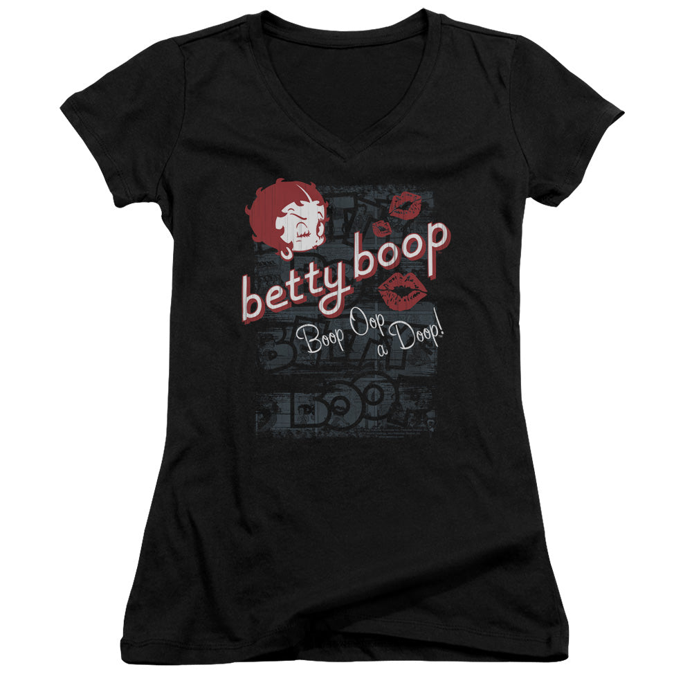 Betty Boop - Boop Oop - Junior V-neck - Black