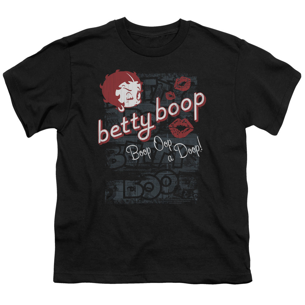 Betty Boop - Boop Oop - Short Sleeve Youth 18/1 - Black T-shirt