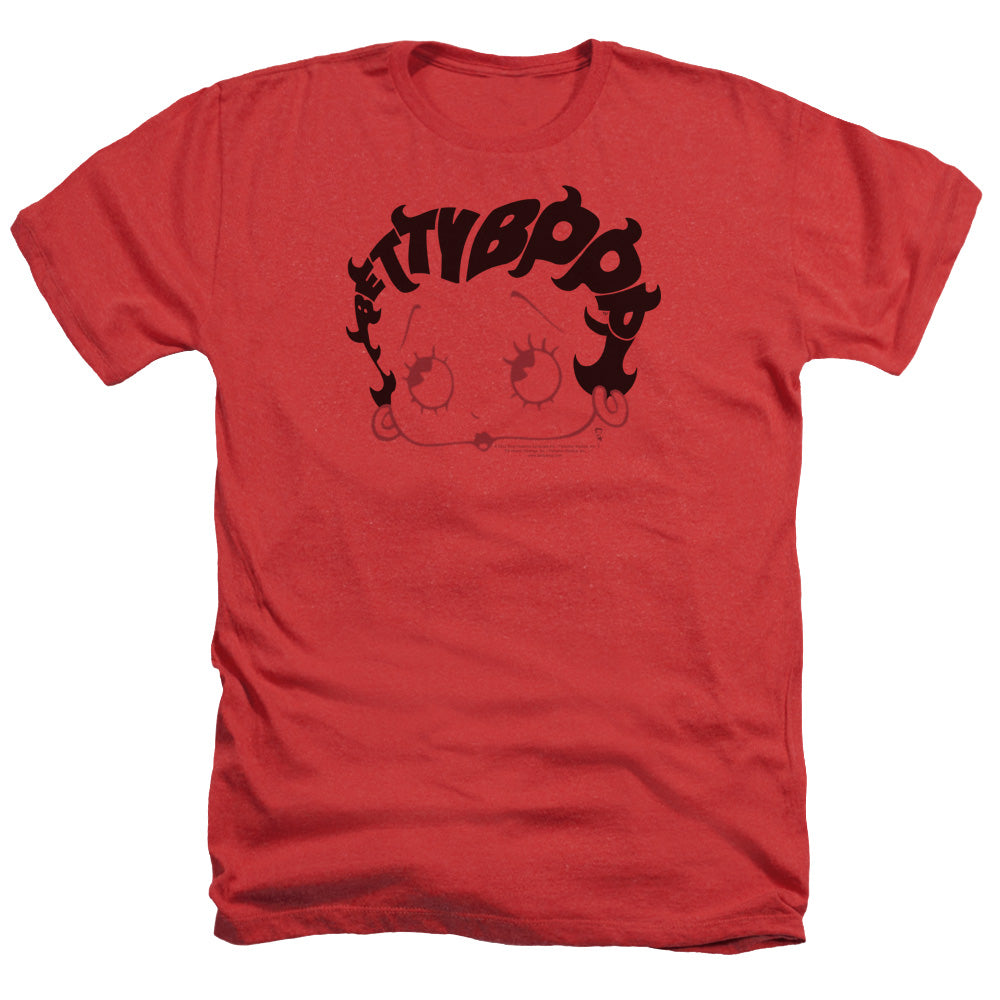 Betty Boop - Word Hair - Adult Heather - Red