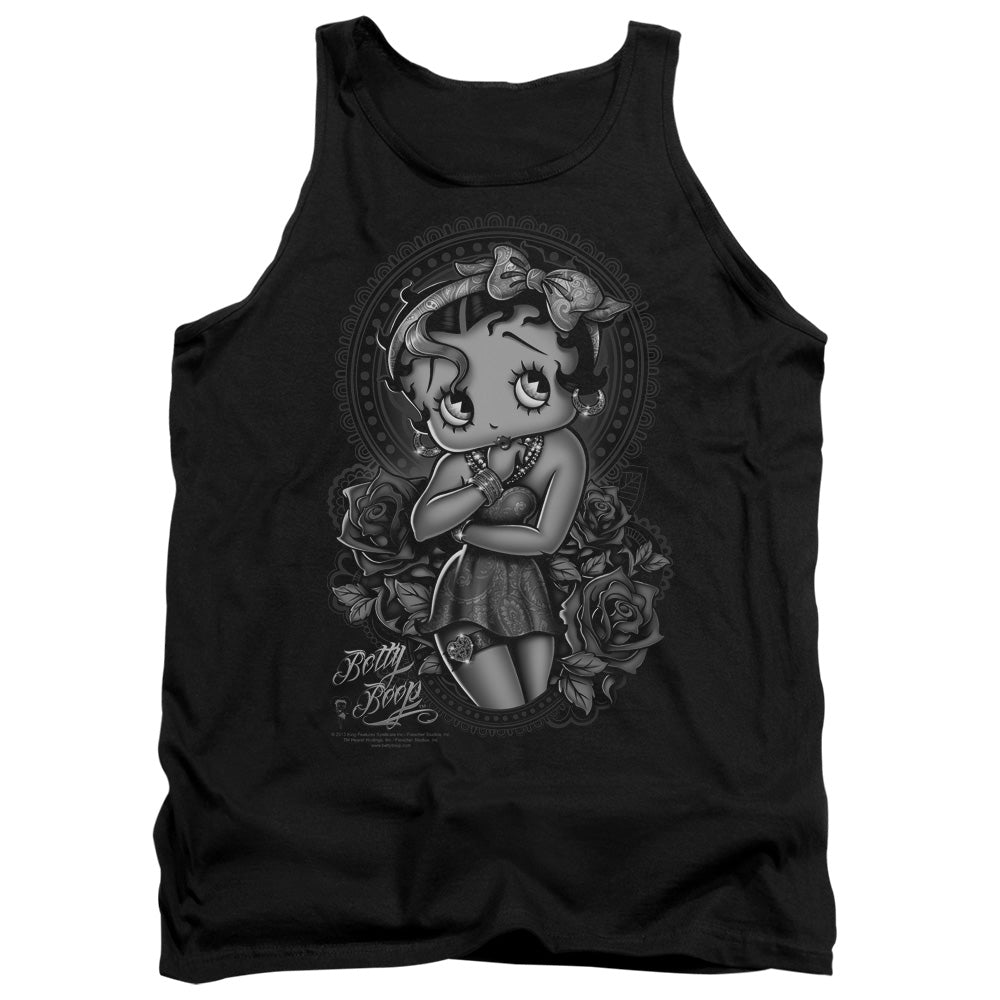 Betty Boop - Fashion Roses - Adult Tank - Black