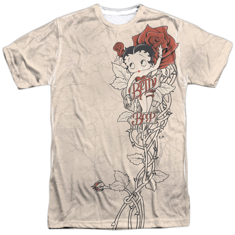 Betty Boop - Thorn Boop - Short Sleeve Adult 100% Poly Crew - White T-shirt