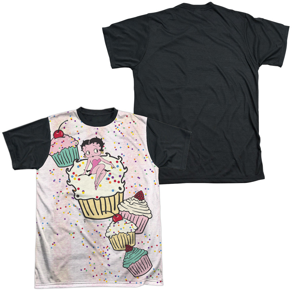 Betty Boop - Cake Boop - Short Sleeve Adult White Front Black Back - White T-shirt