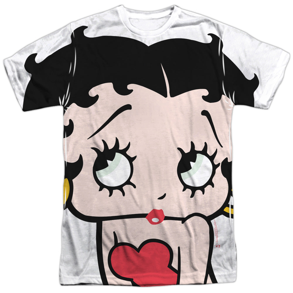 Betty Boop - Big Boop Head - Short Sleeve Adult Poly Crew - White T-shirt