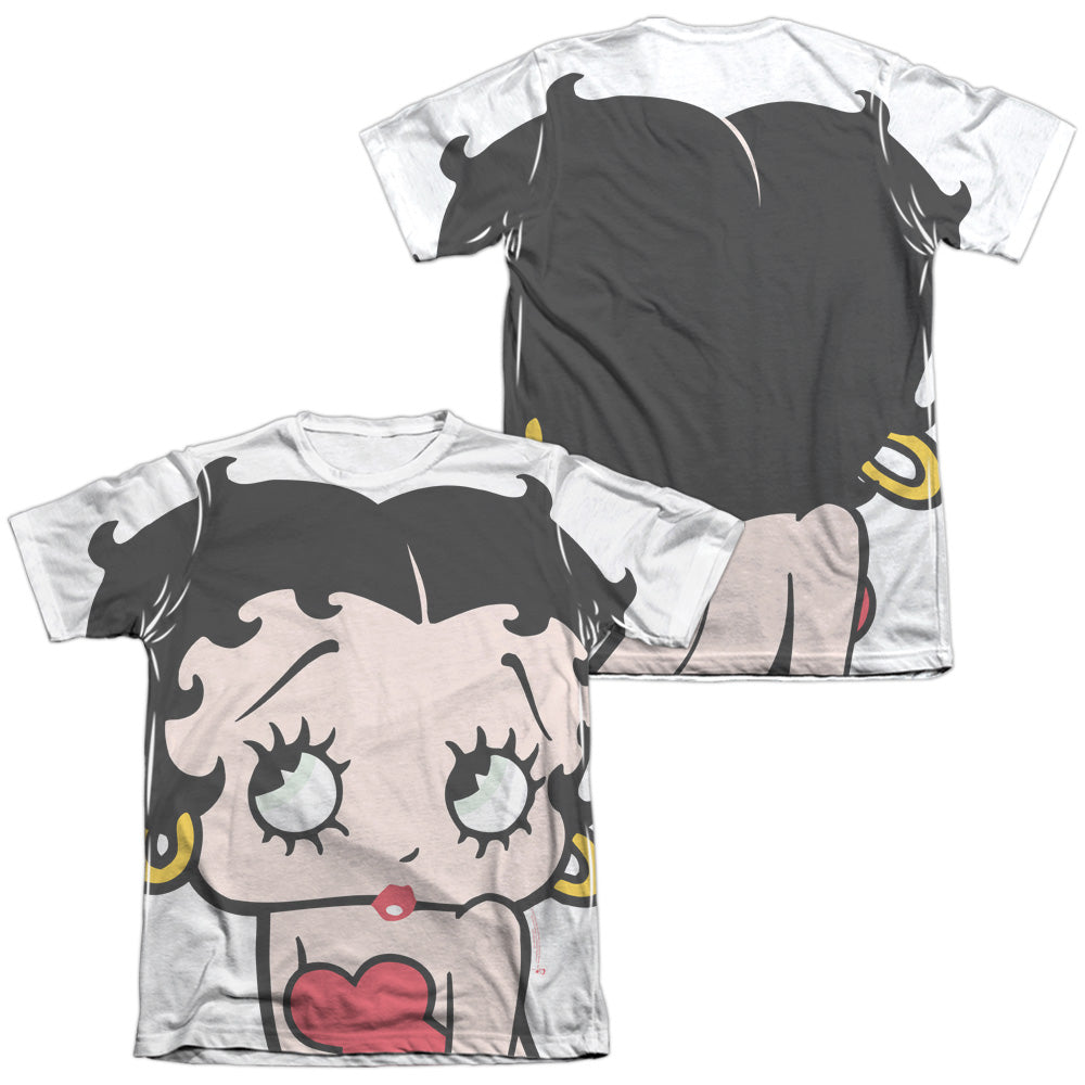 Betty Boop - Big Boop Head (Front/back Print) - Adult Poly/cotton Short Sleeve Tee - White T-shirt