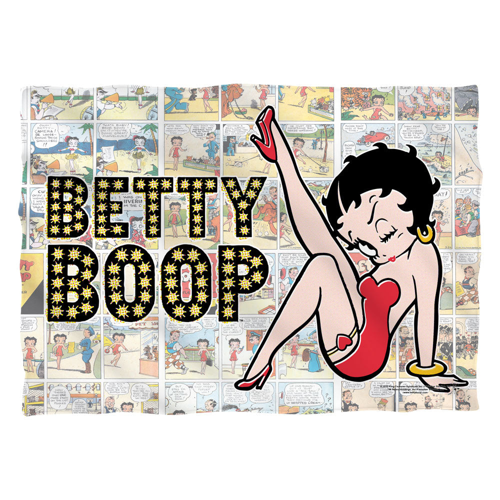 Betty Boop - Vintage Strips - Pillow Case - White