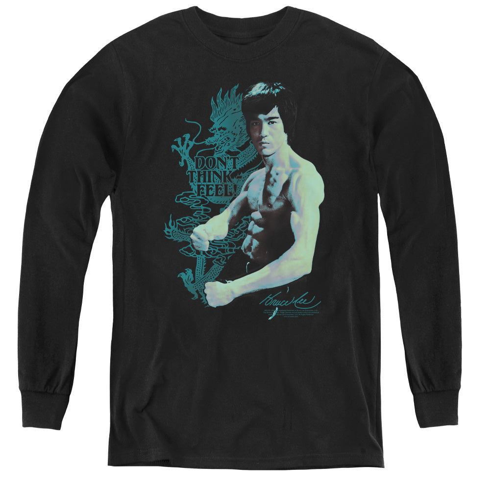 Bruce Lee - Feel - Youth Long Sleeve Tee - Black