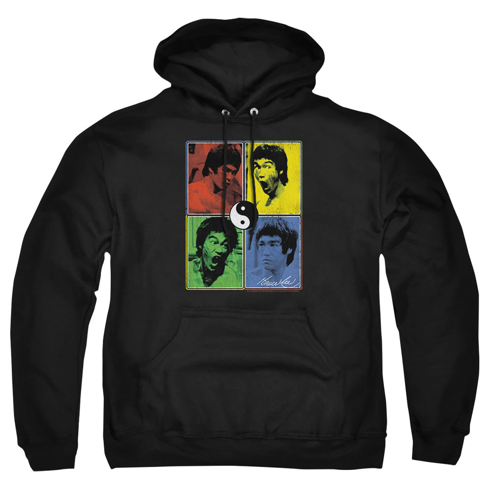 Bruce Lee - Enter Color Block - Adult Pull-over Hoodie - Black