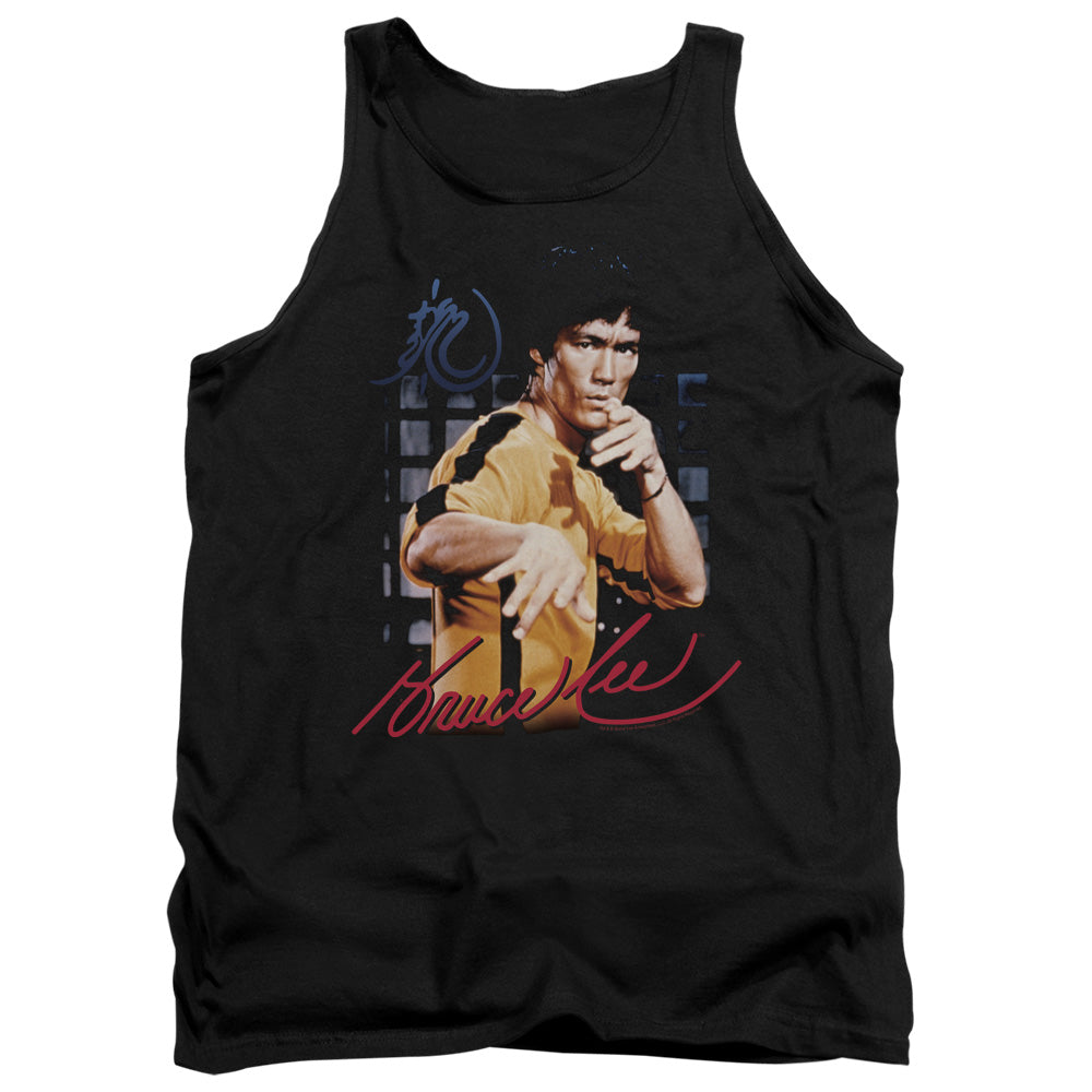 Bruce Lee - Yellow Jumpsuit - Adult Tank - Black