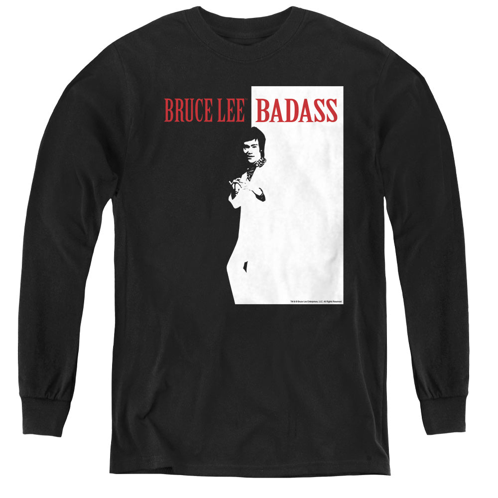 Bruce Lee - Badass - Youth Long Sleeve Tee - Black