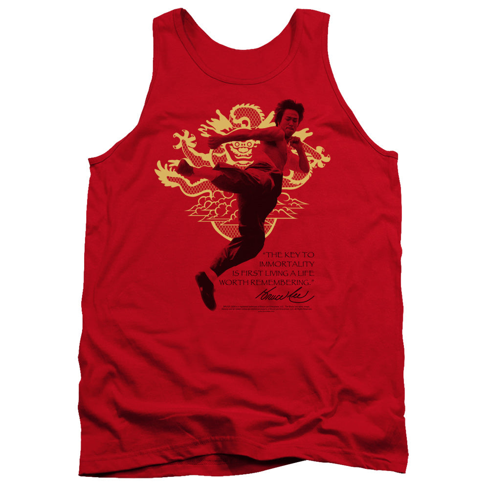 Bruce Lee - Immortal Dragon - Adult Tank - Red