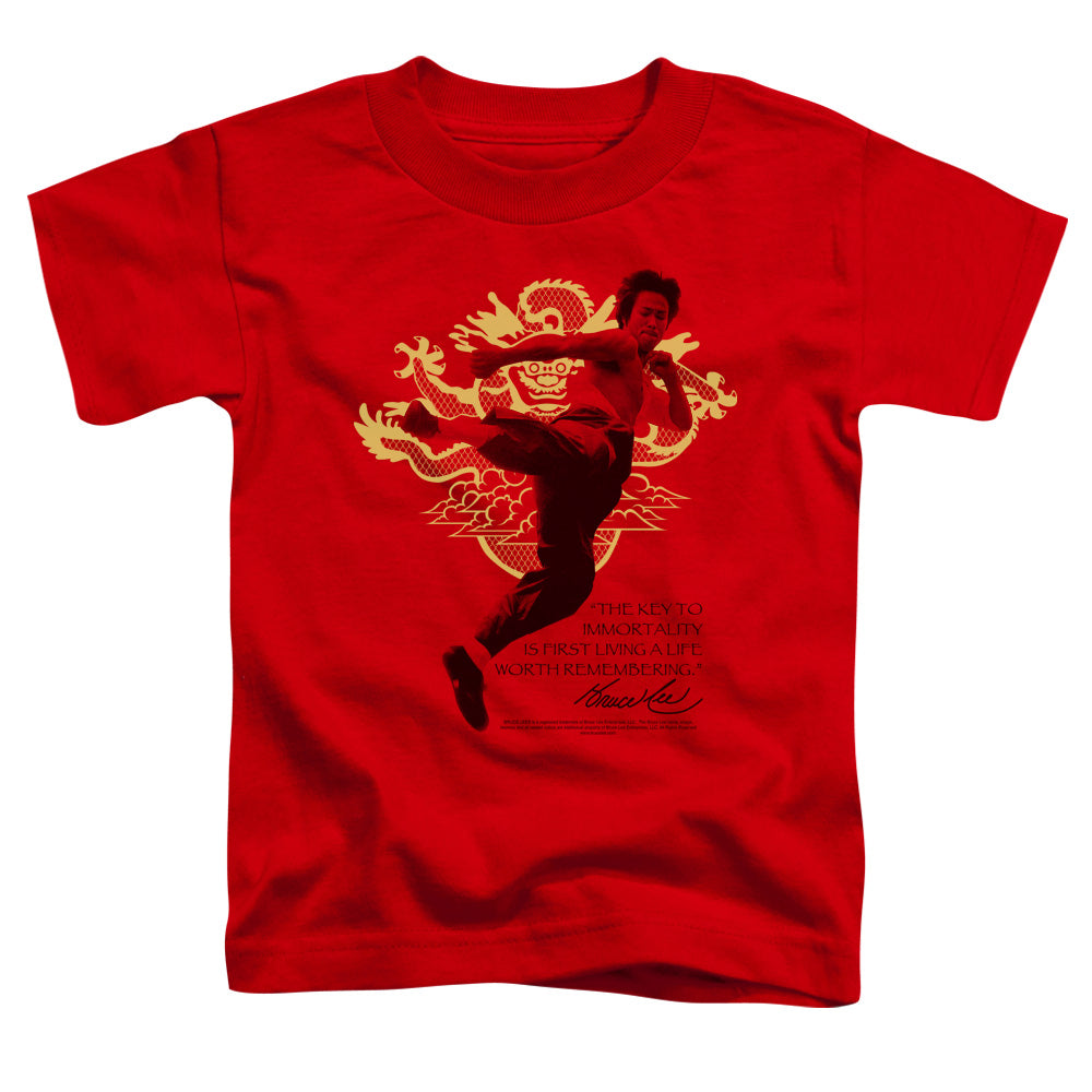 Bruce Lee - Immortal Dragon - Short Sleeve Toddler Tee - Red T-shirt