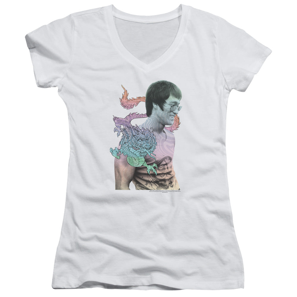 Bruce Lee A Little Bruce - Junior V-neck - White