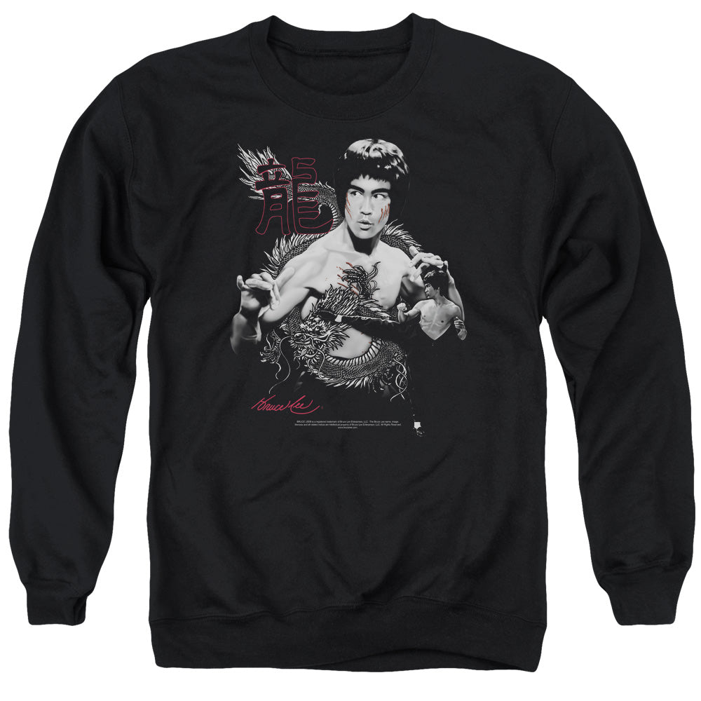 Bruce Lee - The Dragon - Adult Crewneck Sweatshirt - Black