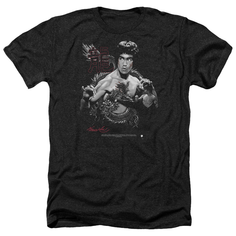 Bruce Lee - The Dragon - Adult Heather-black
