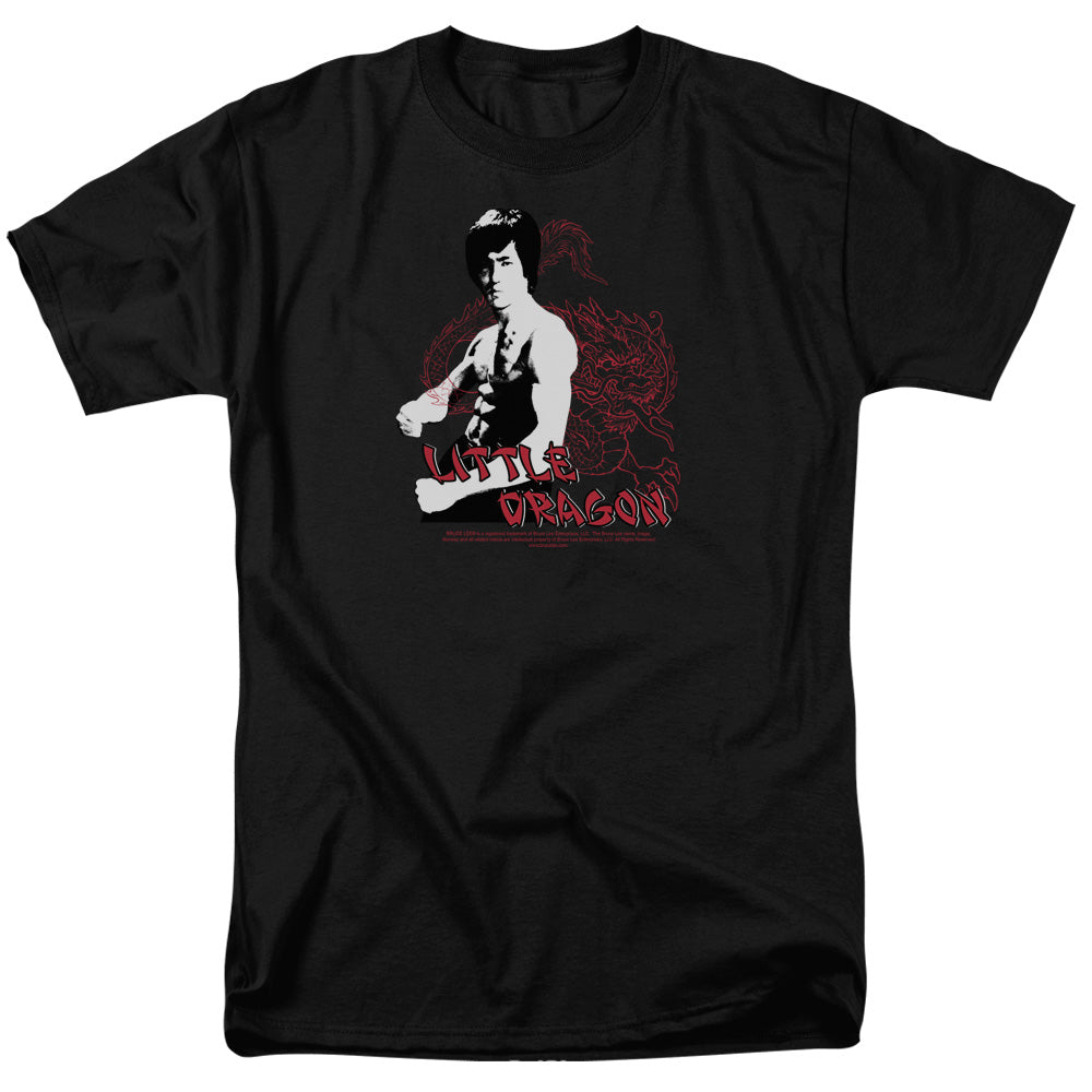 Bruce Lee - Little Dragon - Short Sleeve Adult 18/1 - Black T-shirt
