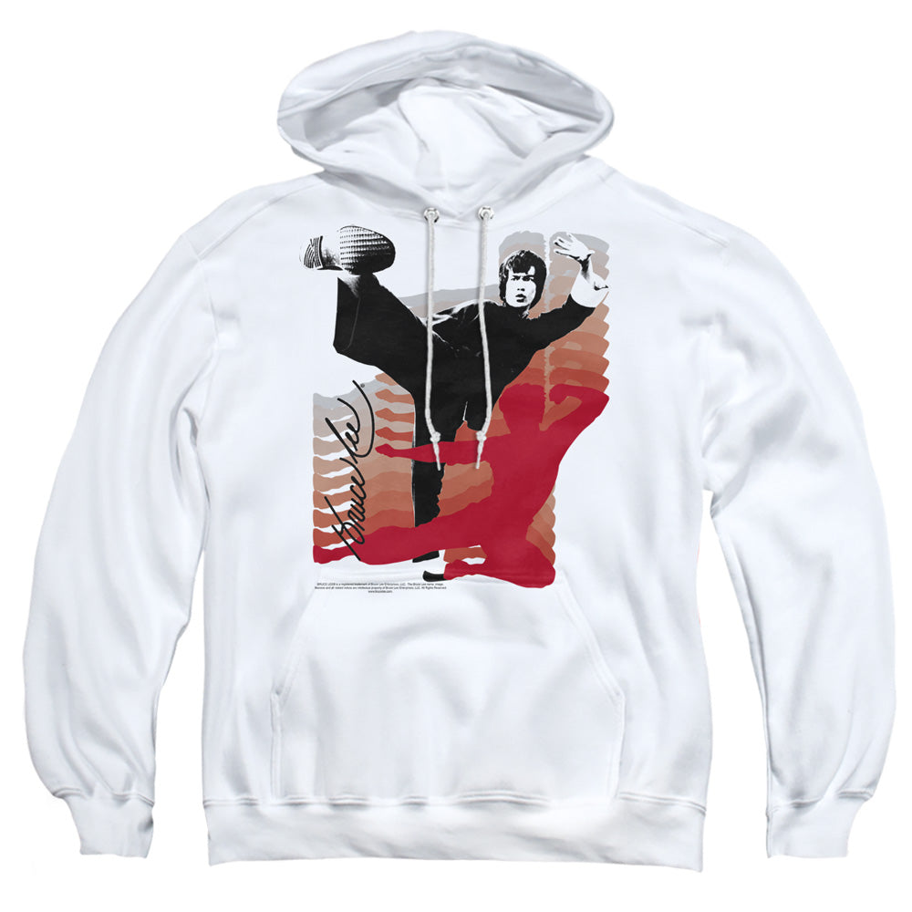 Bruce Lee - Kick It - Adult Pull-over Hoodie - White