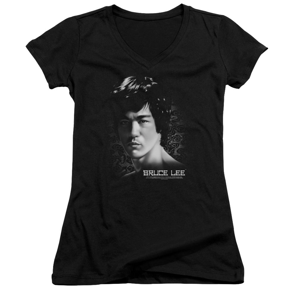 Bruce Lee In Your Face - Junior V-neck - Black