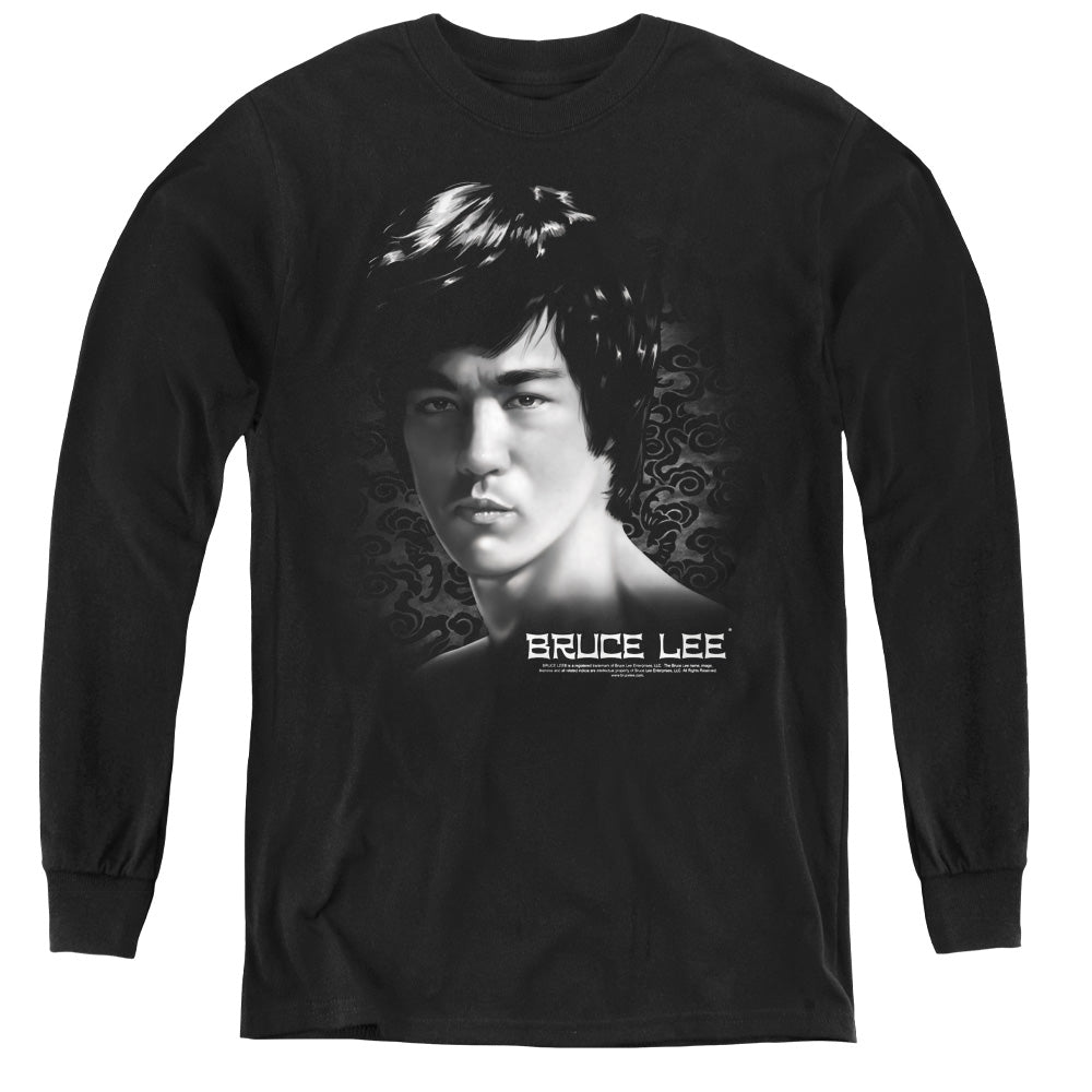 Bruce Lee - In Your Face - Youth Long Sleeve Tee - Black