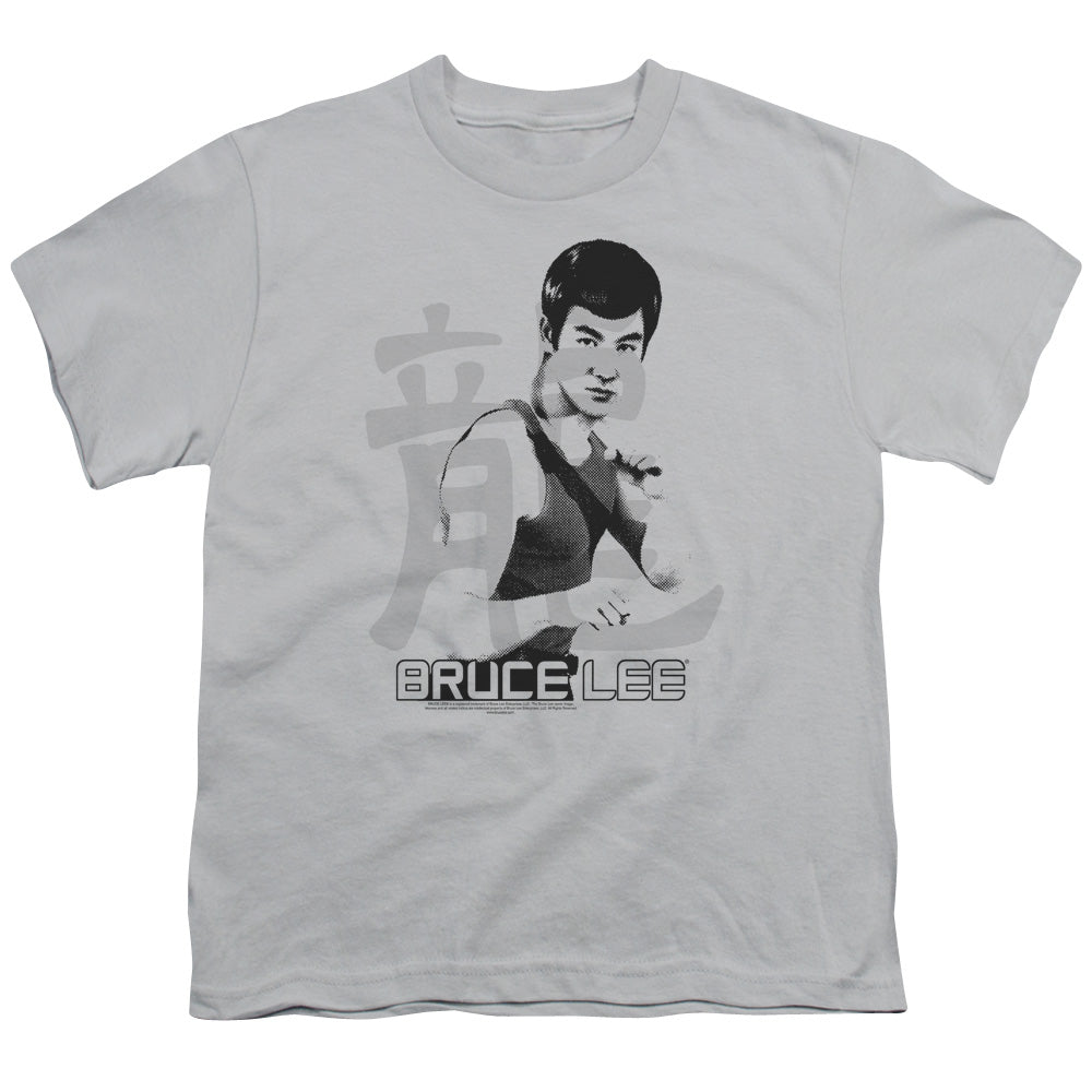Bruce Lee - Punch - Short Sleeve Youth 18/1 - Silver T-shirt