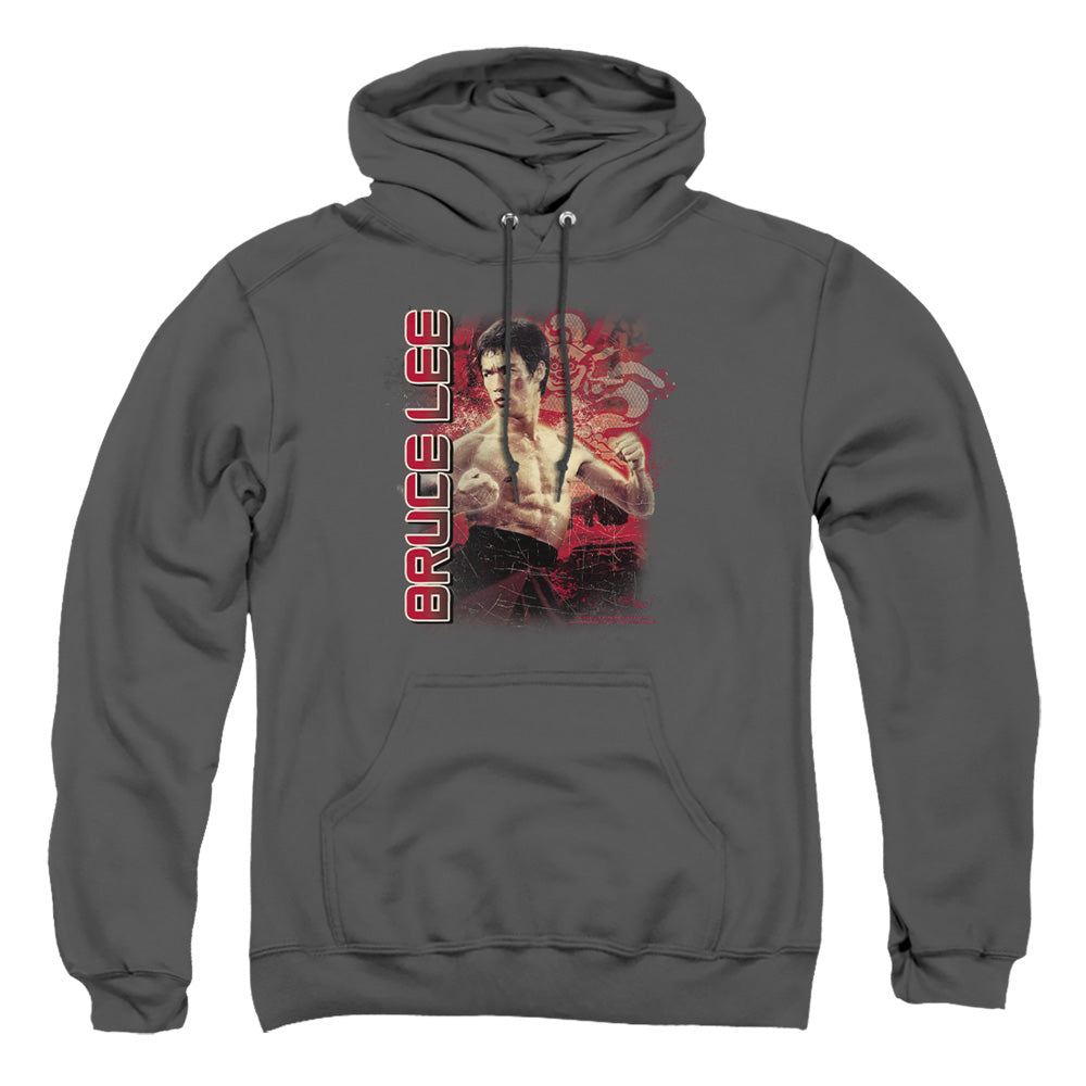Bruce Lee - Fury - Adult Pull-over Hoodie - Charcoal