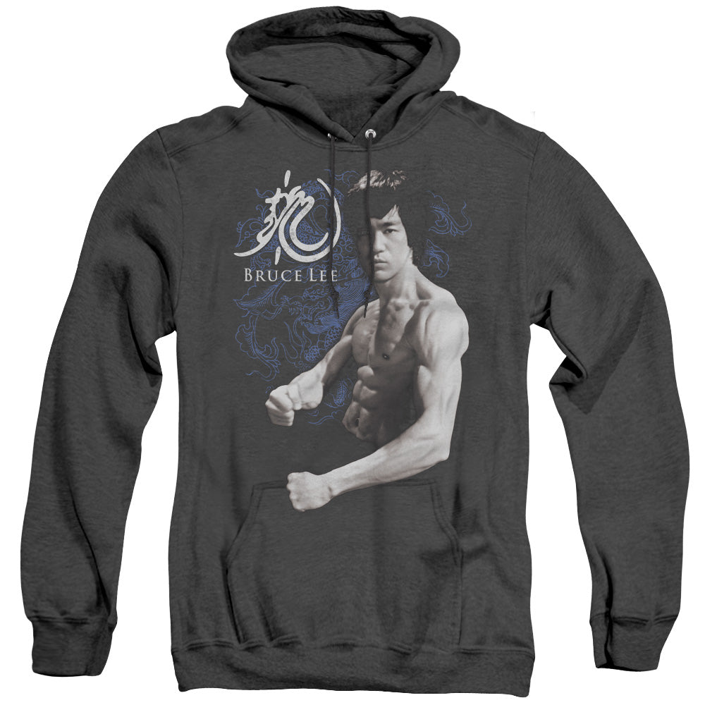 Bruce Lee - Dragon Stance - Adult Heather Hoodie - Black