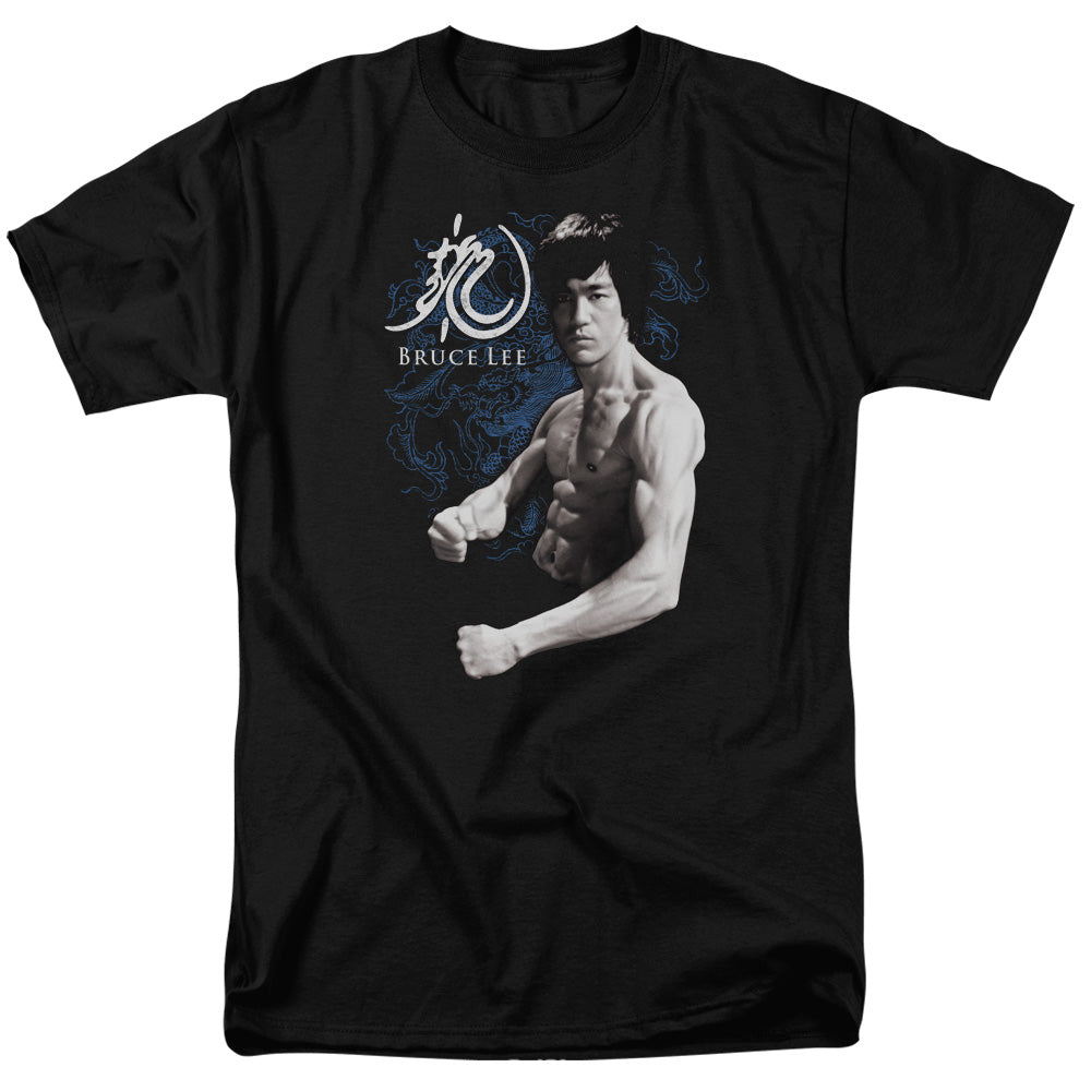 Bruce Lee - Dragon Stance - Short Sleeve Adult 18/1 - Black T-shirt