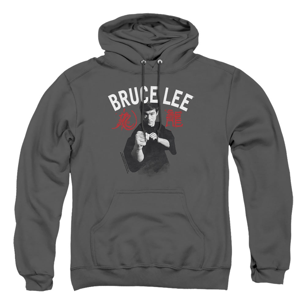 Bruce Lee - Ready - Adult Pull-over Hoodie - Charcoal