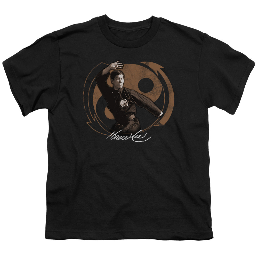 Bruce Lee - Jeet Kun Do Pose - Short Sleeve Youth 18/1 - Black T-shirt