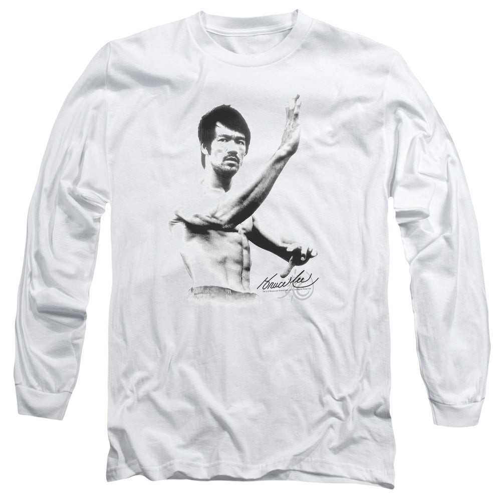 Bruce Lee - Serenity - Long Sleeve Adult 18/1 - White T-shirt