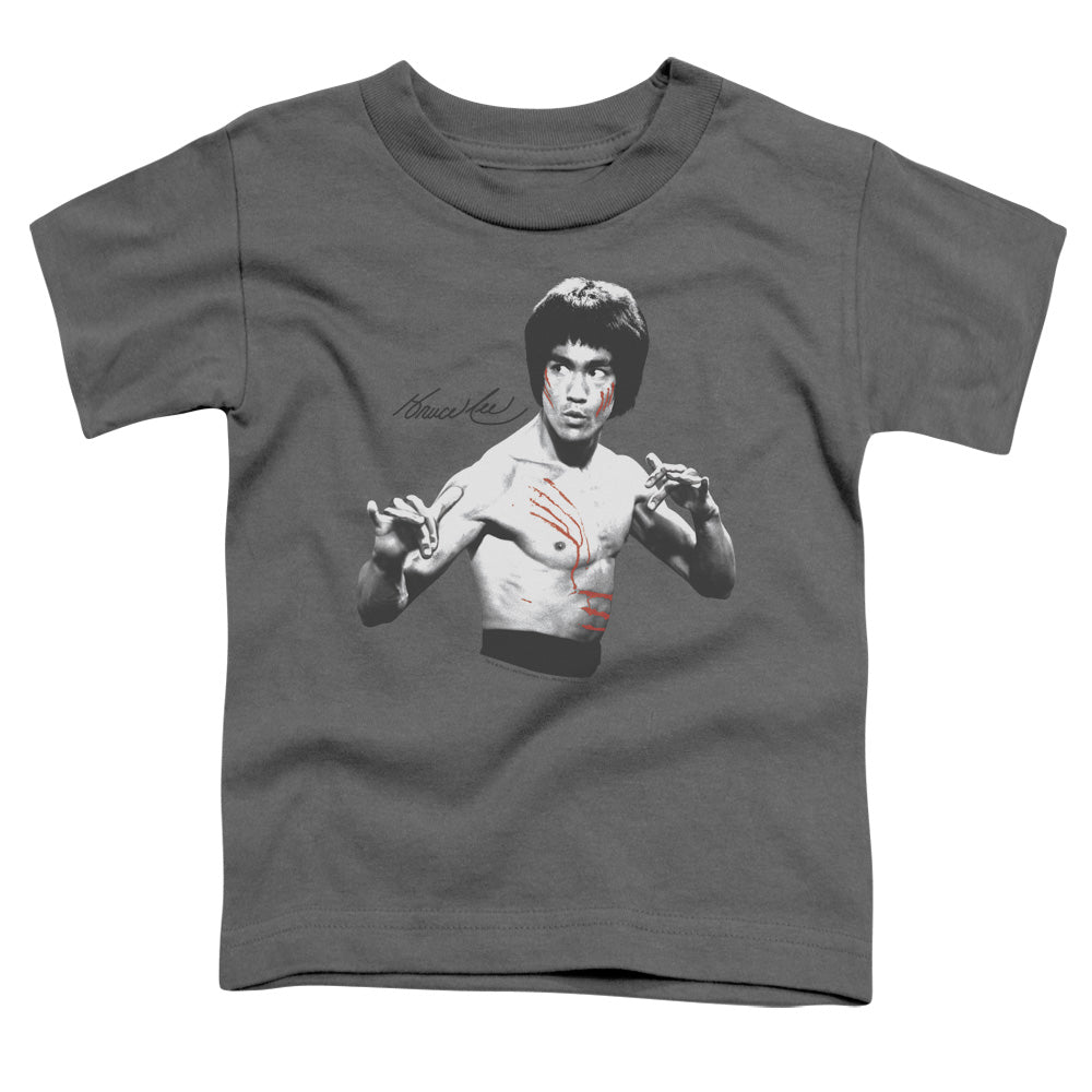 Bruce Lee - Final Confrontation - Short Sleeve Toddler Tee - Charcoal T-shirt