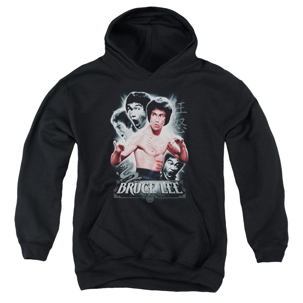 Bruce Lee - Inner Fury - Youth Pull-over Hoodie - Black