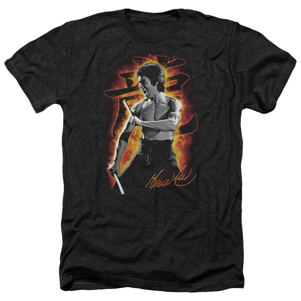 Bruce Lee - Dragon Fire - Adult Heather-black