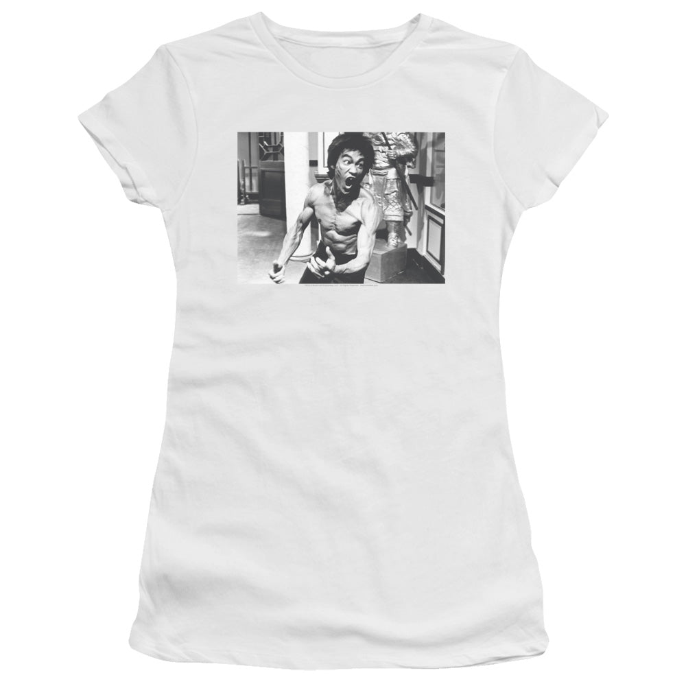 Bruce Lee - Full Of Fury - Short Sleeve Junior Sheer - White T-shirt