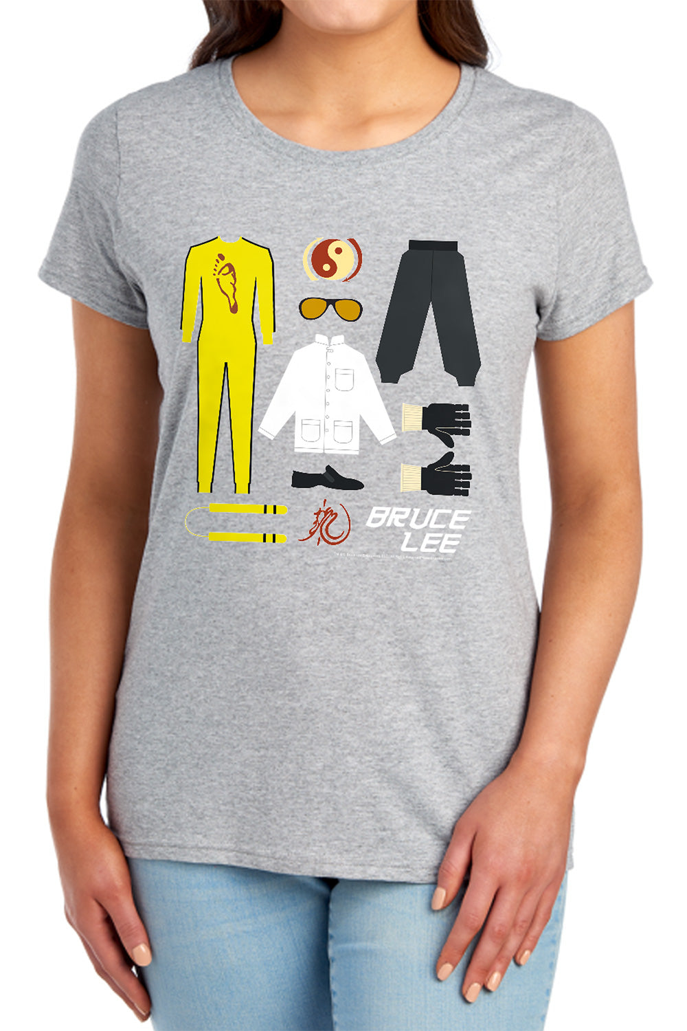 Bruce Lee - Lee Gift Set - Short Sleeve Womens Tee - Athletic Heather T-shirt