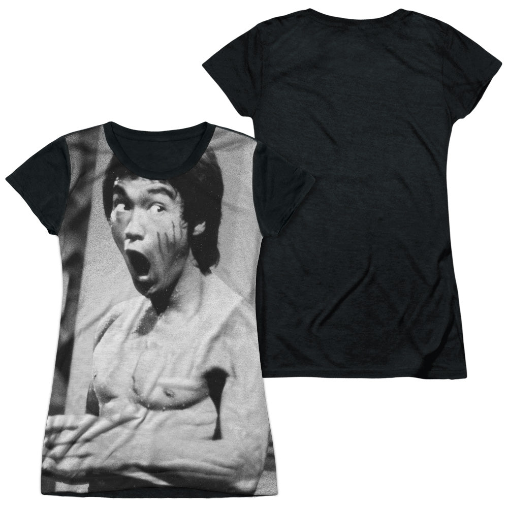Bruce Lee - Classic Lee - Short Sleeve Junior Poly Black Back - White T-shirt