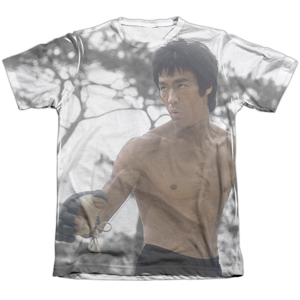 Bruce Lee - Battle Ready - Adult Poly/cotton Short Sleeve Tee - White T-shirt
