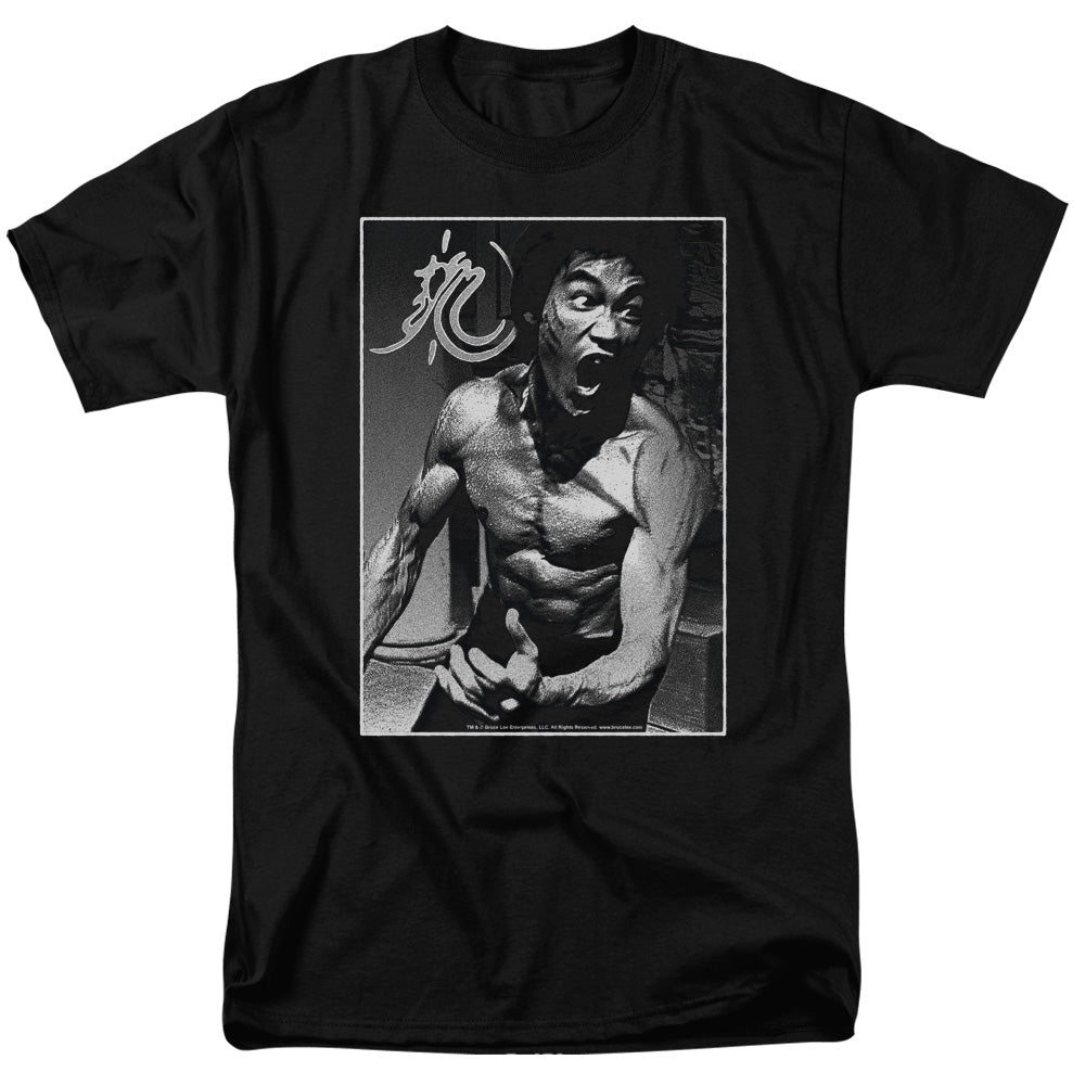 Bruce Lee - Focused Rage - Short Sleeve Adult 18/1 - Black T-shirt