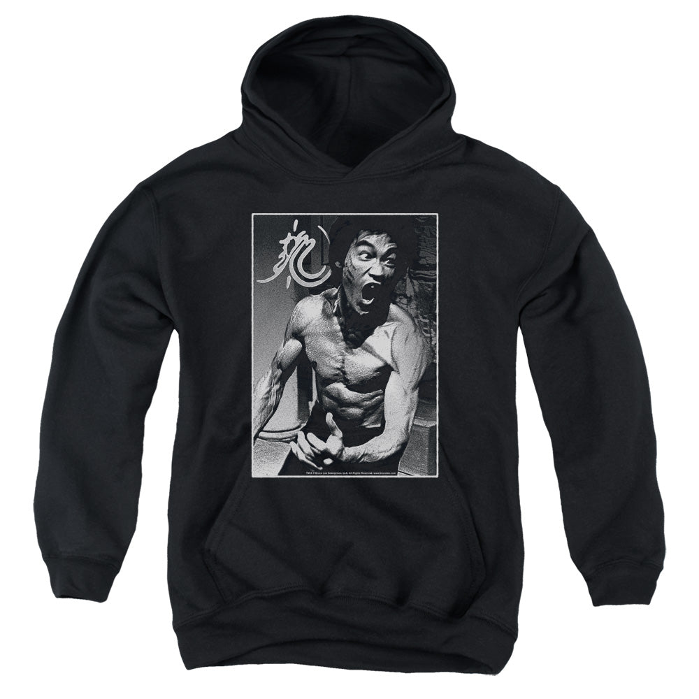 Bruce Lee - Focused Rage - Youth Pull-over Hoodie - Black