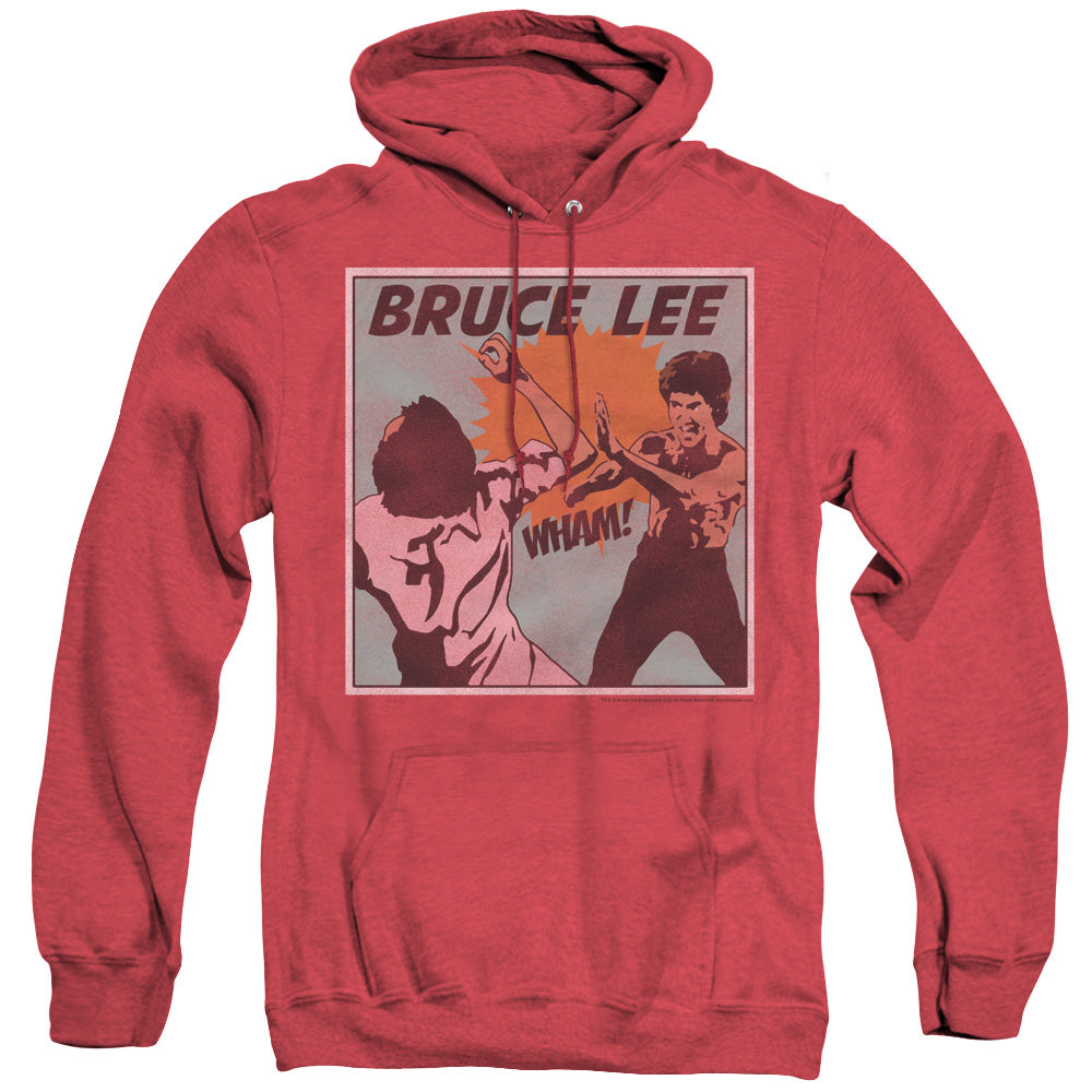 Bruce Lee - Comic Panel - Adult Heather Hoodie - Red