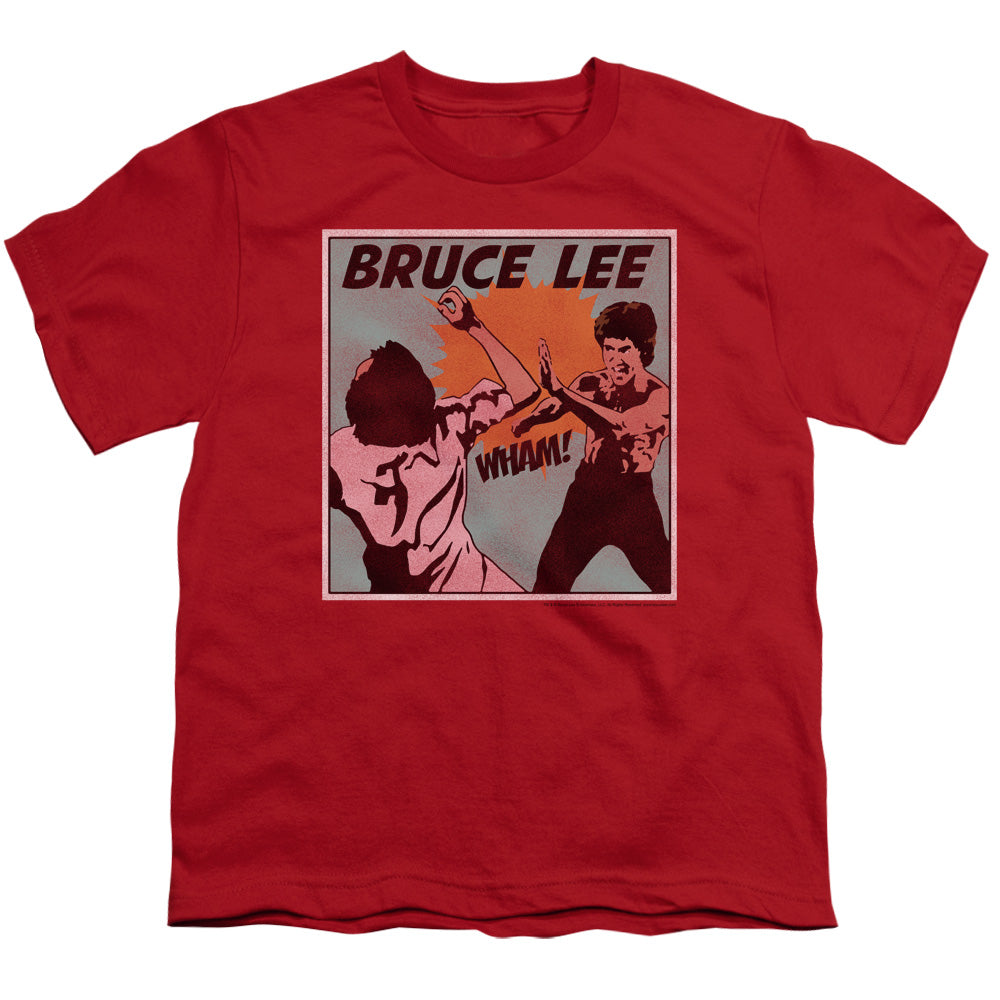 Bruce Lee - Comic Panel - Short Sleeve Youth 18/1 - Red T-shirt