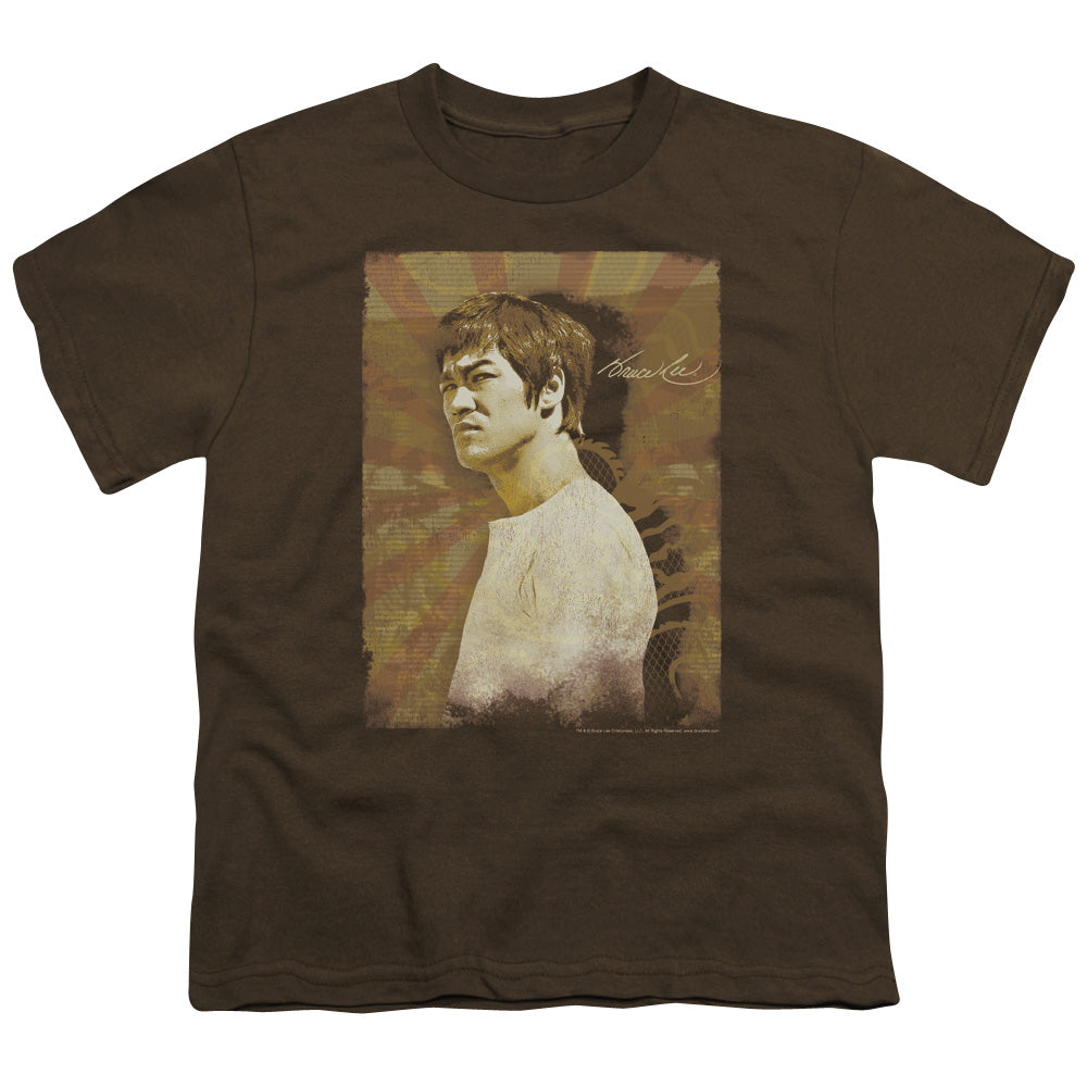 Bruce Lee - Anger - Short Sleeve Youth 18/1 - Coffee T-shirt