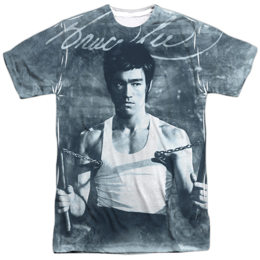 Bruce Lee - Nunchucks - Short Sleeve Adult Poly Crew - White T-shirt