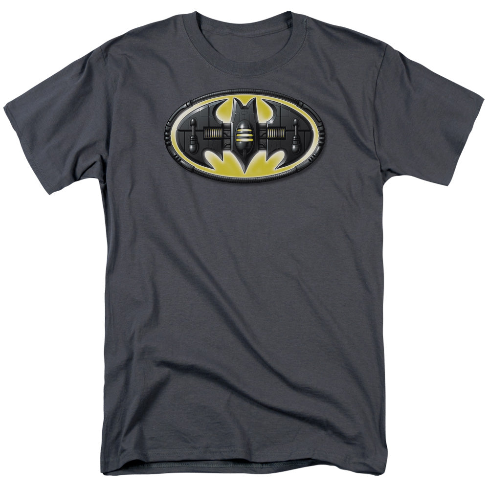Batman - Bat Mech Logo - Short Sleeve Adult 18/1 - Charcoal T-shirt