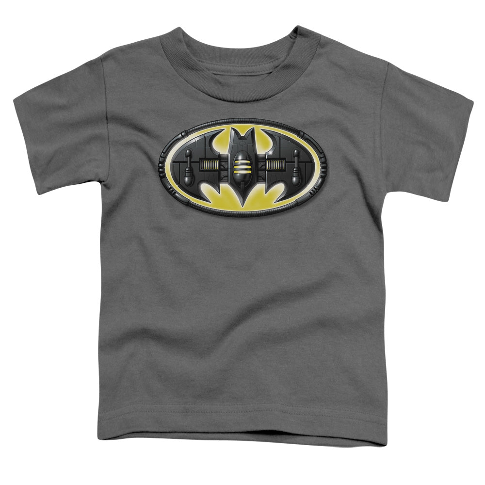 Batman - Bat Mech Logo - Short Sleeve Toddler Tee - Charcoal T-shirt