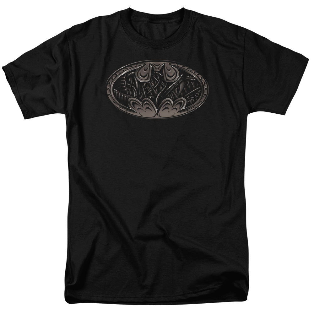 Batman - Bio Mech Bat Shield - Short Sleeve Adult 18/1 - Black T-shirt