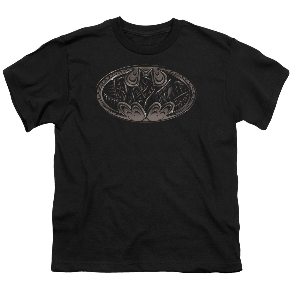 Batman - Bio Mech Bat Shield - Short Sleeve Youth 18/1 - Black T-shirt
