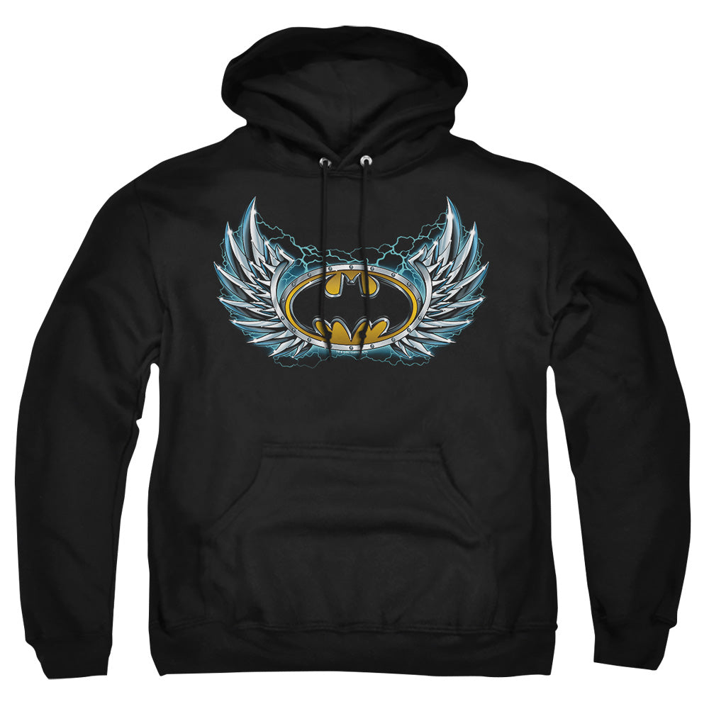 Batman - Steel Wings Logo - Adult Pull-over Hoodie - Black