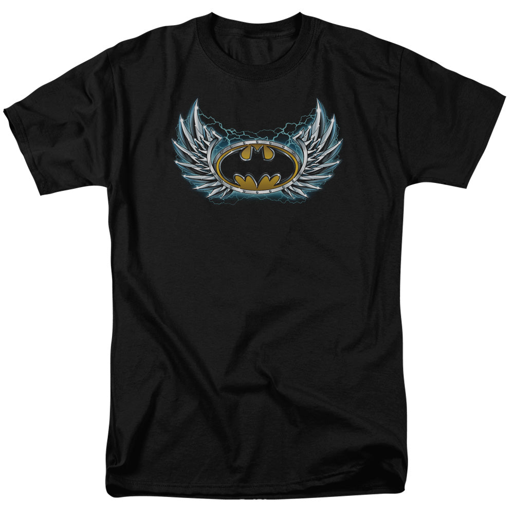 Batman - Steel Wings Logo - Short Sleeve Adult 18/1 - Black T-shirt